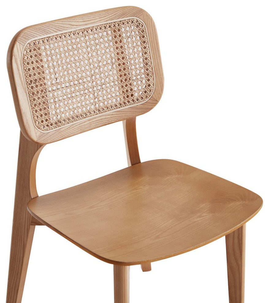 Manhattan Comfort Versailles Dining Chair, Nature, Set of 4