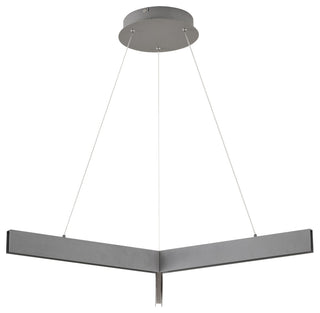 Metal and Acrylic "Y" Shaped Frame LED Light Fixture, Gray