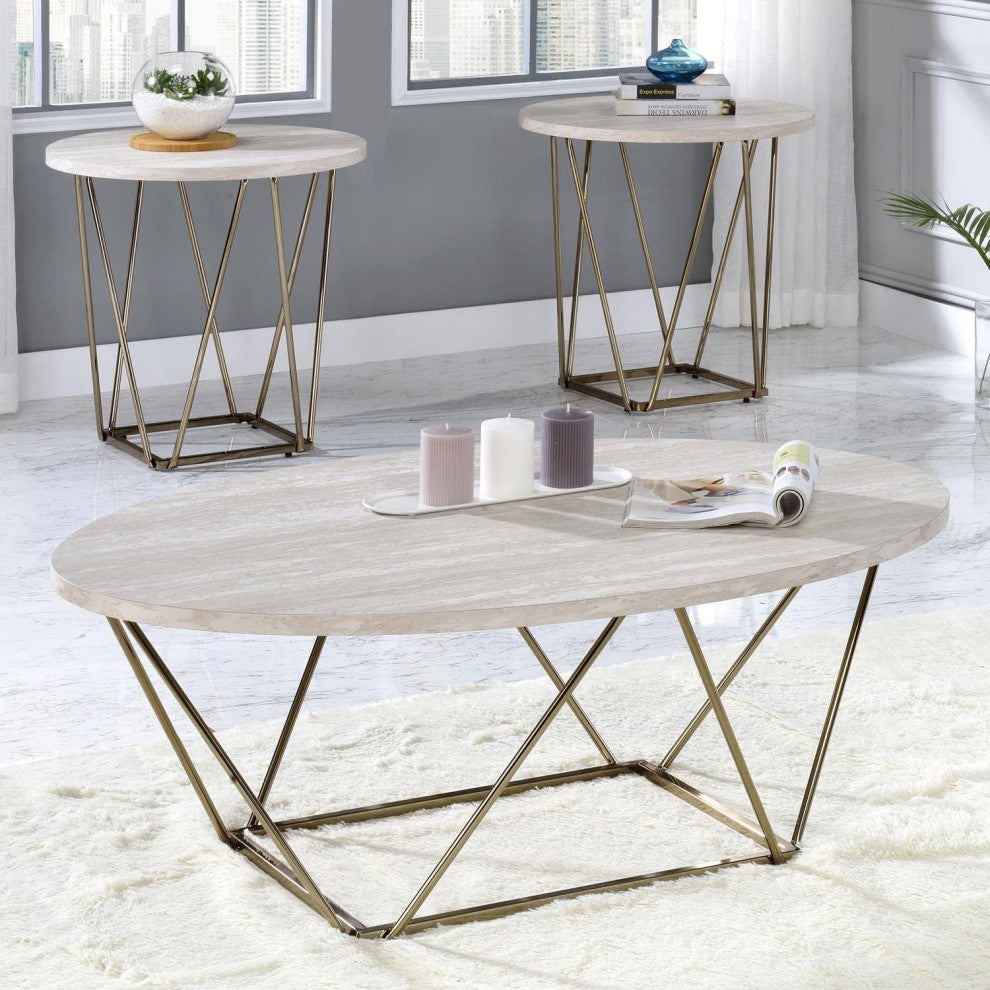 Rowyn Faux Marble Top Cocktail