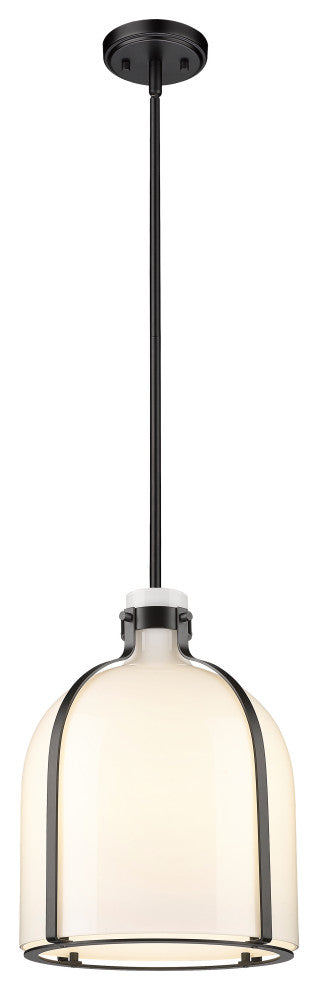 Zlite 818-12MB 1-Light Pendant, White Opal