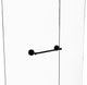 Que New 18" Shower Door Towel Bar, Matte Black