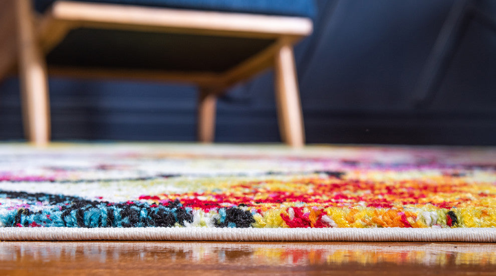 Unique Loom Ivory Lyon Larimar 3' 3 x 5' 3 Area Rug