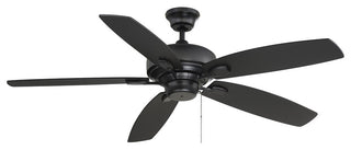 Windstar 5-Blade Ceiling Fan, Matte Black, 52"