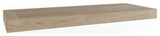24" Moa-Mist Floating Gray Teak Wall Shelf