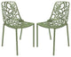 LeisureMod DC23G2 Modern Devon Aluminum Chair, Set of 2