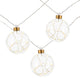 9.8' Clear Glass Ball LED Garland With 12 Lights