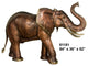 84" Bronze Elephant Fountain With Raised Trunk, Right