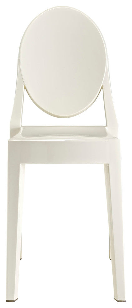 Modern Contemporary Kitchen Dining Side Chair White, Outdoor or Indoor