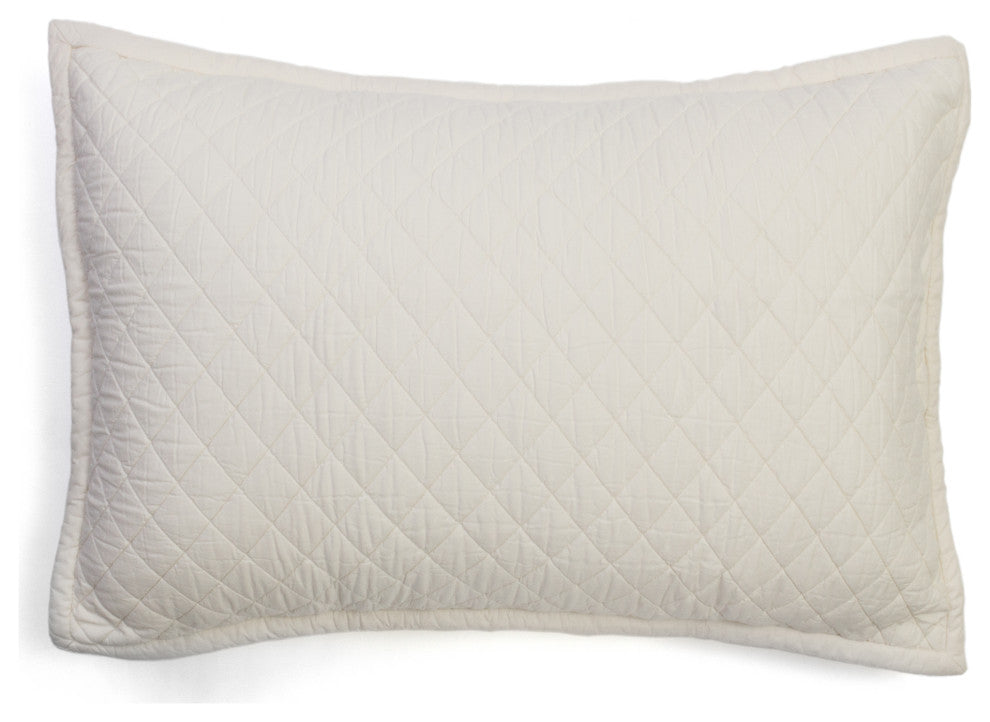 Clay Pillowcase Sham, Ivory, Standard