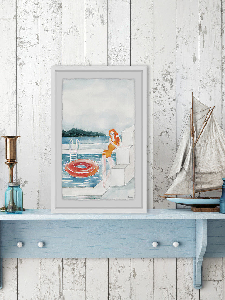 "Orange Is Summer" Framed Painting Print, 30"x45"