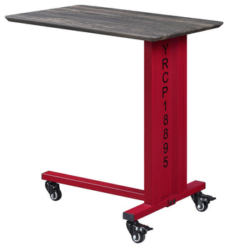 ACME Cargo Accent Table WithWall Shelf, Red