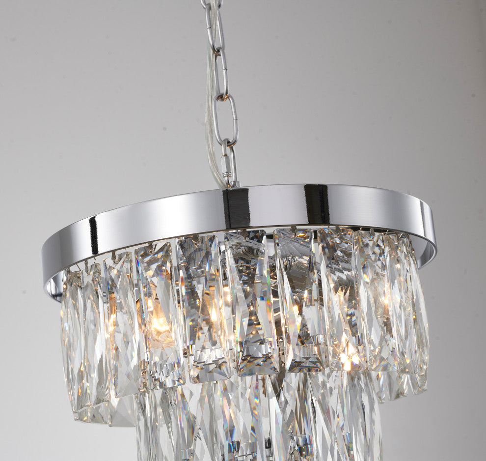 BETHEL INTERNATIONAL OC37C12CH 4-Light Chandelier, Chrome