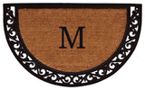 Ornate Scroll Monogram Doormat 2'x3', Letter M
