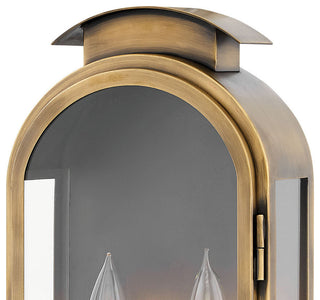Hinkley Rowley Medium Wall Mount Lantern, Light Antique Brass