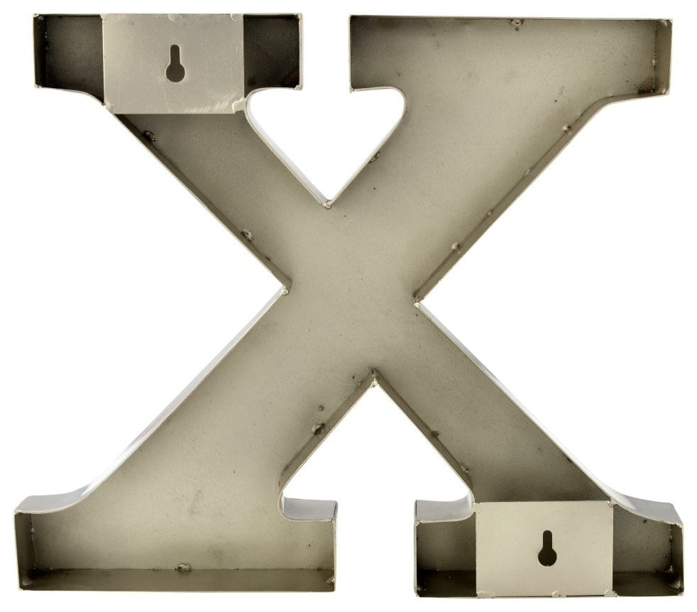 Metal Letter on Antique Nickel Finish, 12"