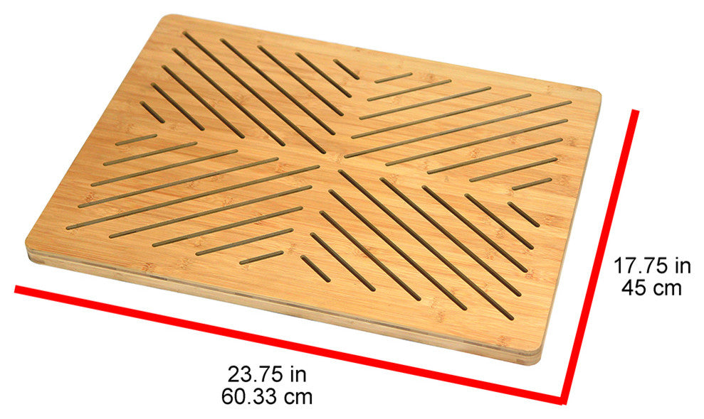 Oceanstar Bamboo Mat With Non-Slip Rubber Feet
