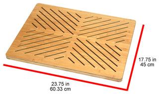 Oceanstar Bamboo Mat With Non-Slip Rubber Feet