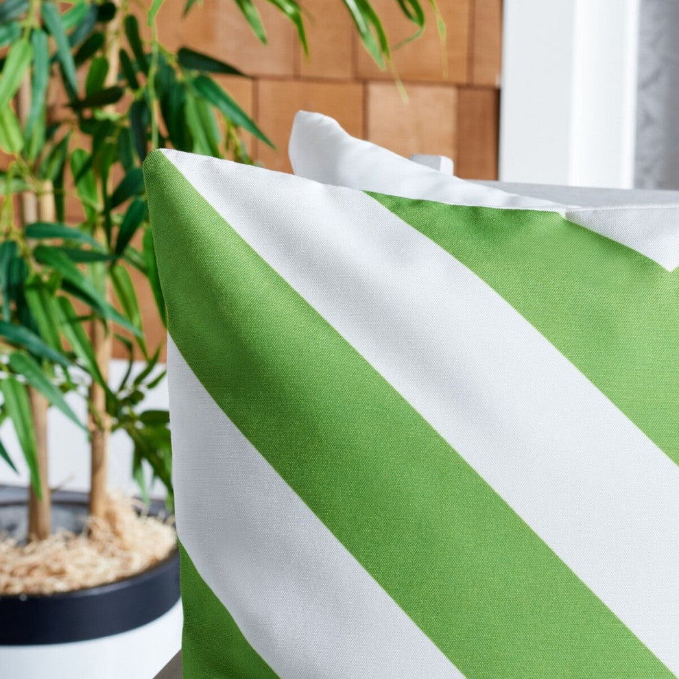 Safavieh Kadyn Outdoor Pillow Green 18" X 18"