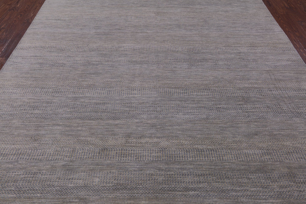 Savannah Grass Hand-Knotted Wool and Silk Rug 9' 0" X 12' 1" Q12002