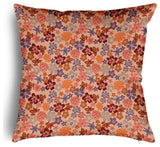 Succulent Garden Accent Pillow With Removable Insert, Peach, 18"x18"