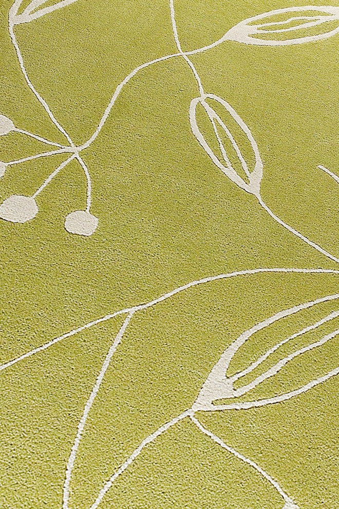 Hand Tufted Green Wool Area Rug