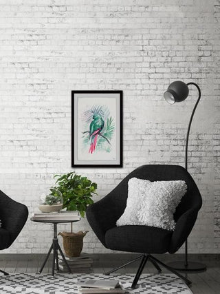 "Blissful Bird" Framed Painting Print, 24"x36"