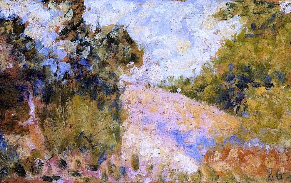 Georges Seurat Pink Landscape Wall Decal