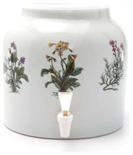 Goldwell Designs Herbal Flowers Design Water Dispenser Crock