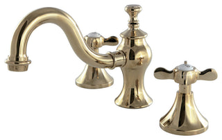 Widespread Bathroom Faucet, Brass Pop-Up, Polished Brass