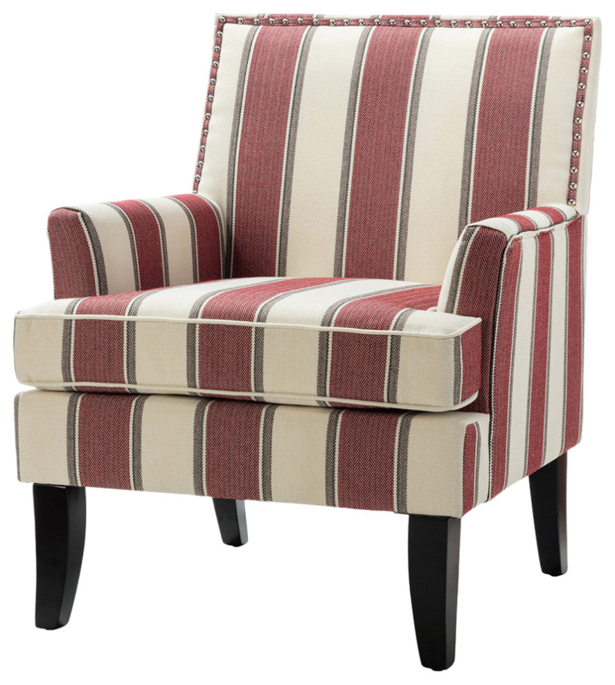 Herrera Classic Armchair With Pattern, Red