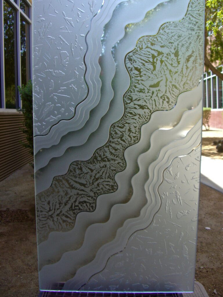 Pantry Door - Metamorphosis Peak - Primed - 28" x 96" - Knob on Left - Push Open