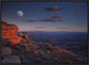 Moon Over Canyonlands National Park From Green River Overlook, Utah, 24"x18"