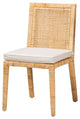 Baxton Studio Sofia Walnut Finished Wood and Rattan Dining Chair