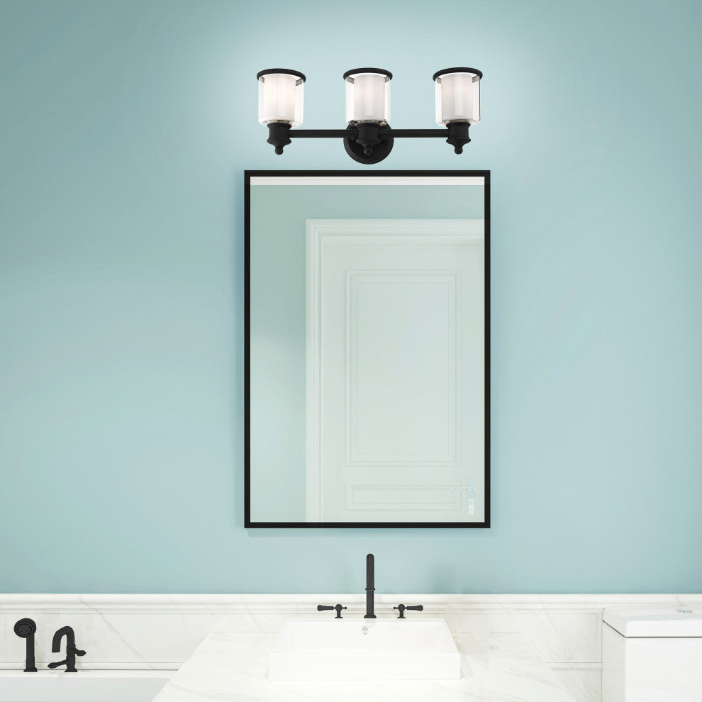 Livex Lighting Middlebush 3 Light Black Vanity Sconce
