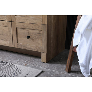 Home Living 60" SIngle Bathroom Vanity, Natural Oak
