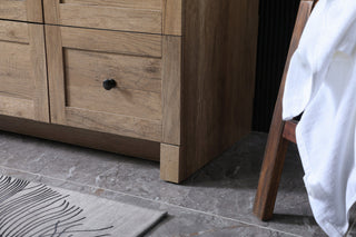 Home Living 60" SIngle Bathroom Vanity, Natural Oak