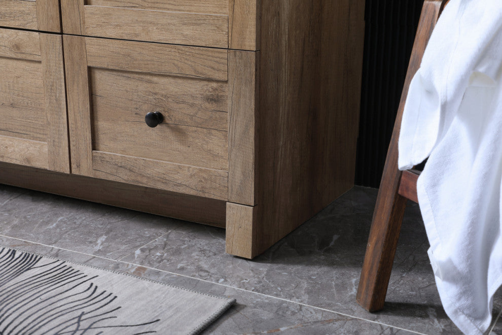 Home Living 60" SIngle Bathroom Vanity, Natural Oak