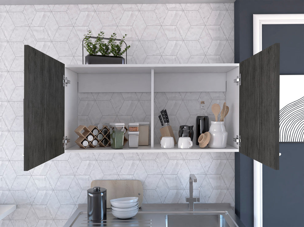 Oklahoma Wall Cabinet, White Smokey Oak