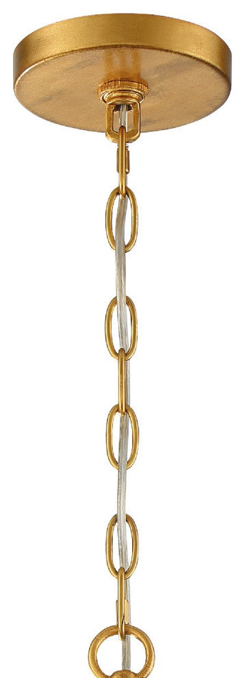 Crystorama ROX-A9003-GA, 3-Light Chandelier, Antique Gold