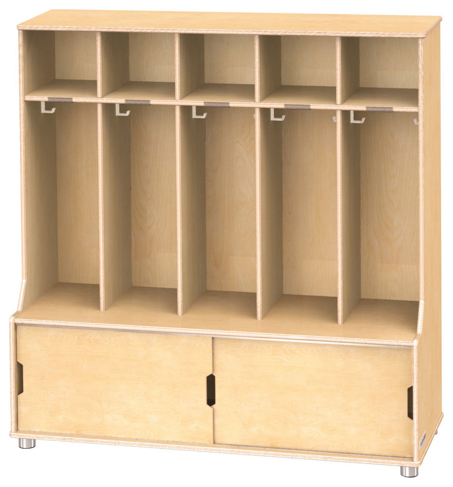 Truemodern 5-Space Metal Coat Hook Cubbie Locker