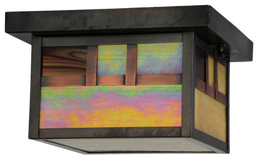 10Sq Hyde Park Double Bar Mission Flushmount