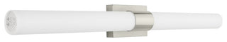 Perpetua LED 42" Bathroom Vanity Light With End Caps, Brushed Nickel
