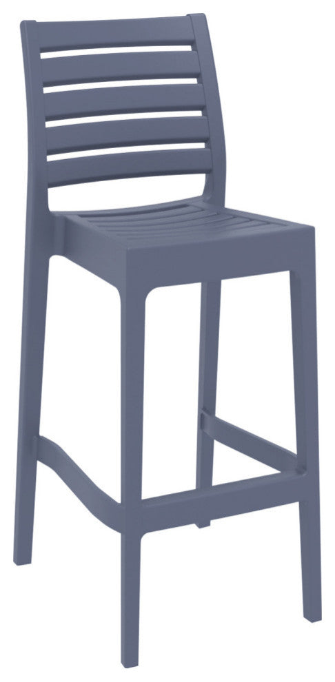 Sky Ares Square Bar Set With 2 Barstools Dark Gray