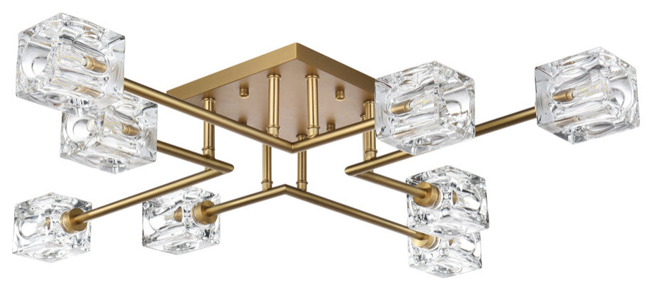 32" Flush Mount, Satin Gold