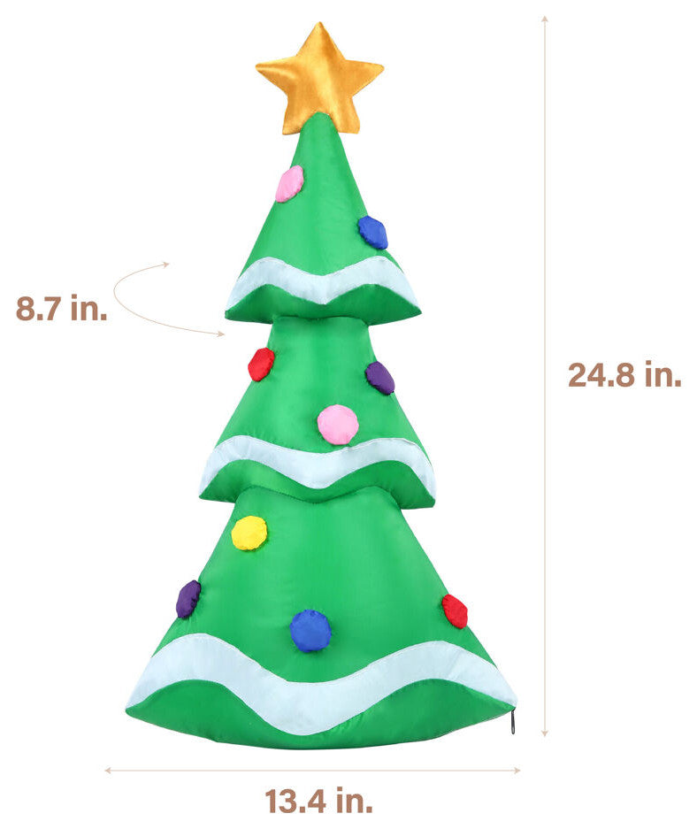 2 ft Tall Prelit Tabletop Xmas Tree Inflatable