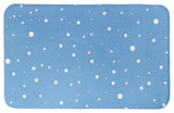 Dark Blue Snow Pattern 34x21 Bath Mat