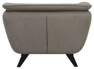 ACME Furniture Nayeli Upholstered Fabric Accent Chair with Wood Frame in Brown