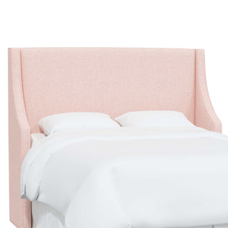 Fully Upholstered Wingback Headboard, Zuma Rosequartz, King