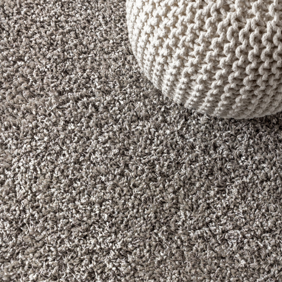 Mercer Shag Plush Tassel Area Rug, Grey, 3 X 5