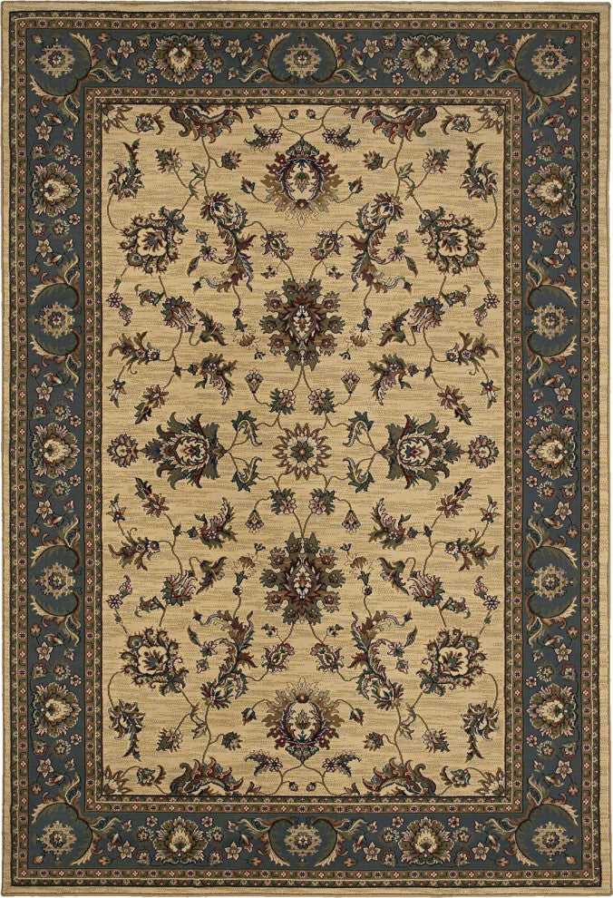 Oriental Weavers Ariana Collection Ivory/Blue Oriental Indoor Area Rug 4'X5'9"